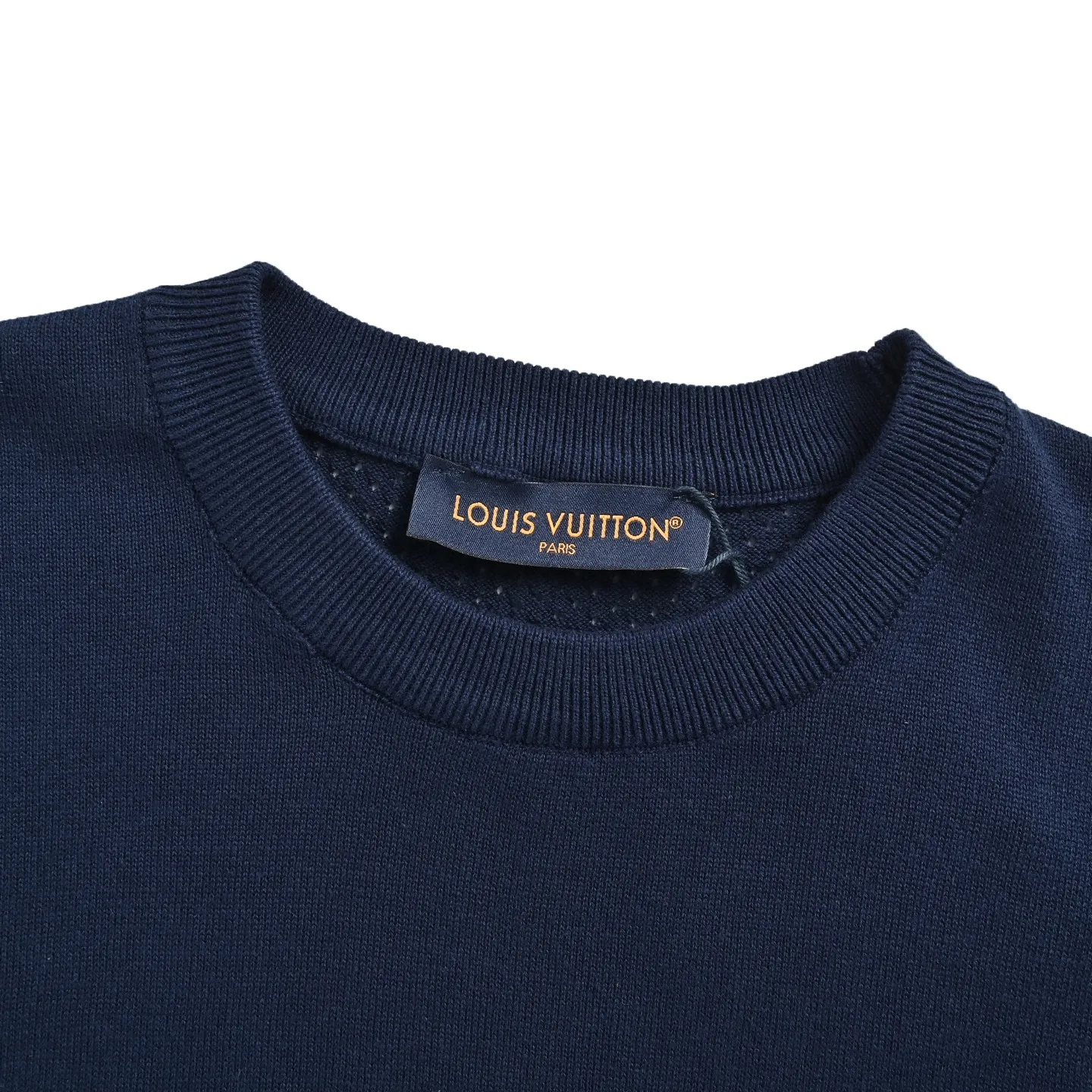 Louis Vuitton/Louis Vuitton 26ss hollow letter jacquard knitted short sleeves